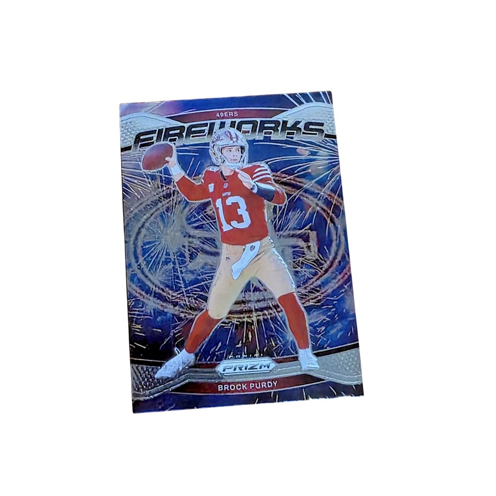 2024 Panini Prizm Fireworks Brock Purdy Card #2 49ers NFL Insert Holo Football